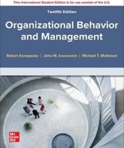 ISE Organizational Behavior and Management 12th Edition