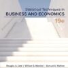 Statistical Techniques in Business and Economics 19th Edition