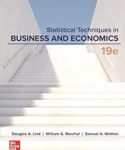 Statistical Techniques in Business and Economics 19th Edition